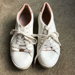 Topshop white lace up sneakers-size 39 (8.5)